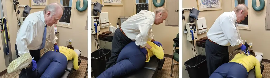 Chiropractor Bergenfield NJ Wayne Poller With Patient